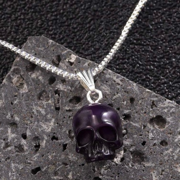 Black Sugar Skull~ Dia de Los Muertos Bones Anatomy Gothic Horror Scary Necklace - Picture 8 of 9